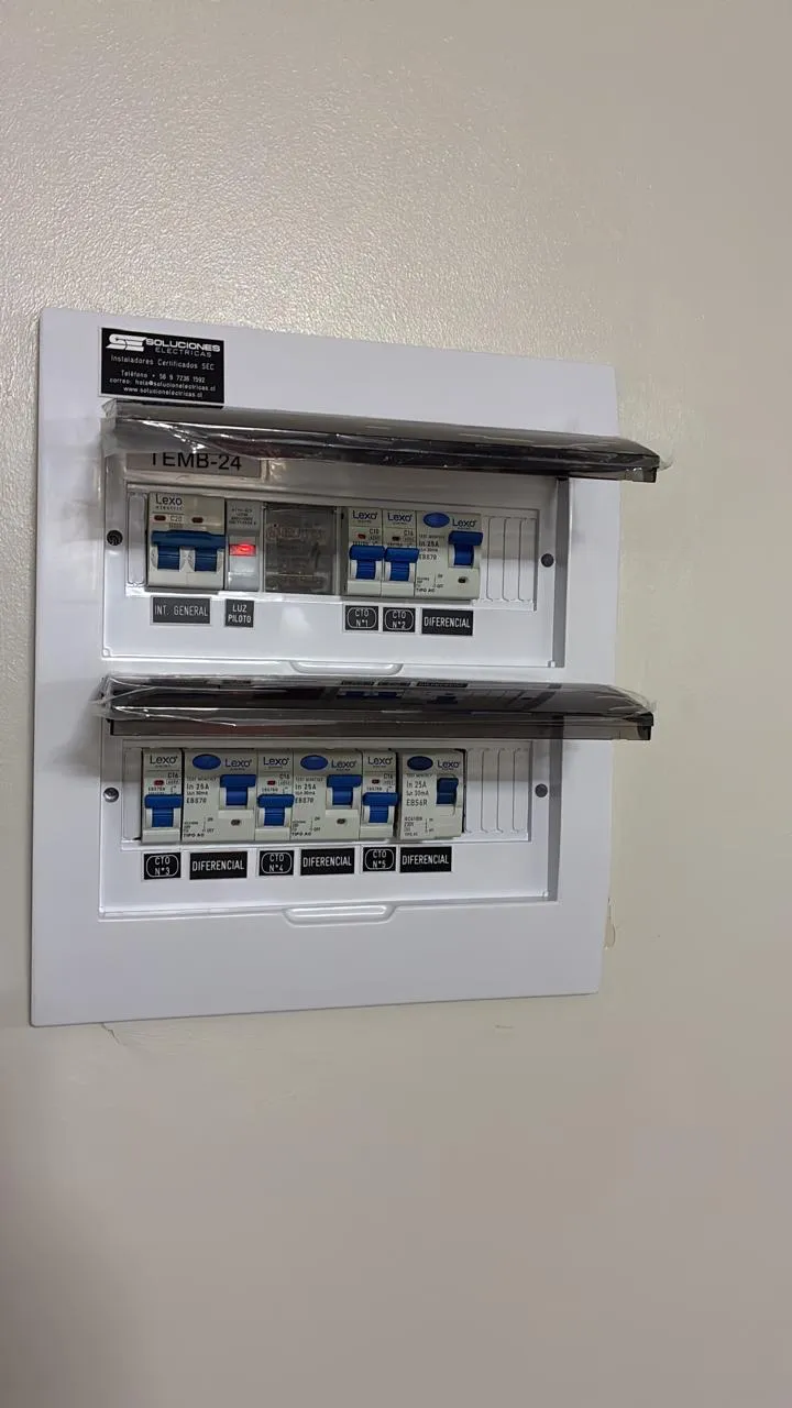 Tablero eléctrico domiciliario armado y rotulado