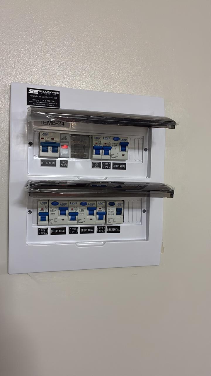 Tablero eléctrico domiciliario armado y rotulado